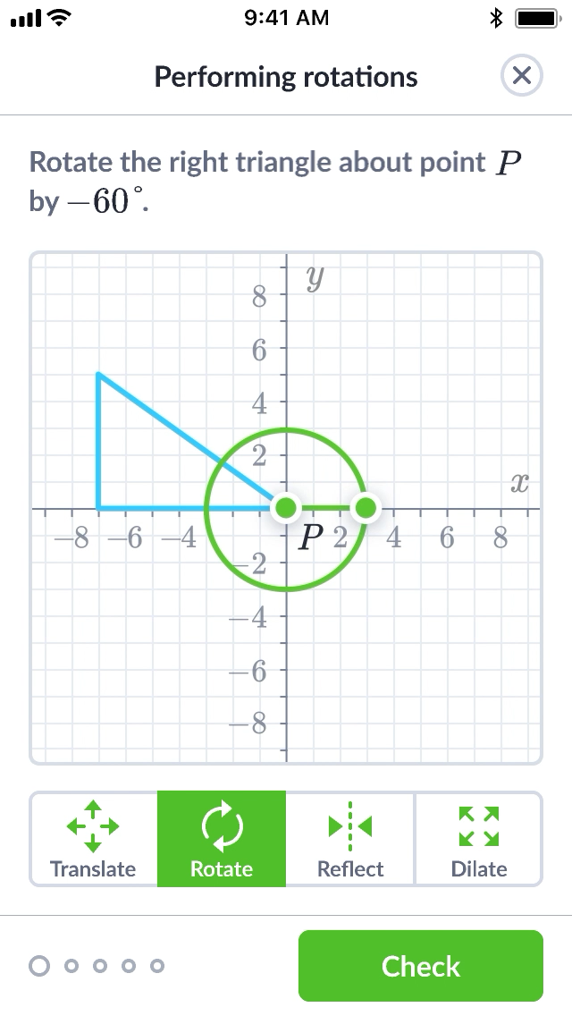 Explore transformations by manipulating them directly on the graph.